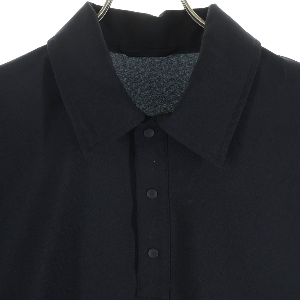 SOPHNET.(ソフネット) 24AW STRETCH WOVEN CLOTH PULLOVER SHIRT ストレッチ ウーブン クロス プルオーバー長袖シャツ ブラック SOPH-242029