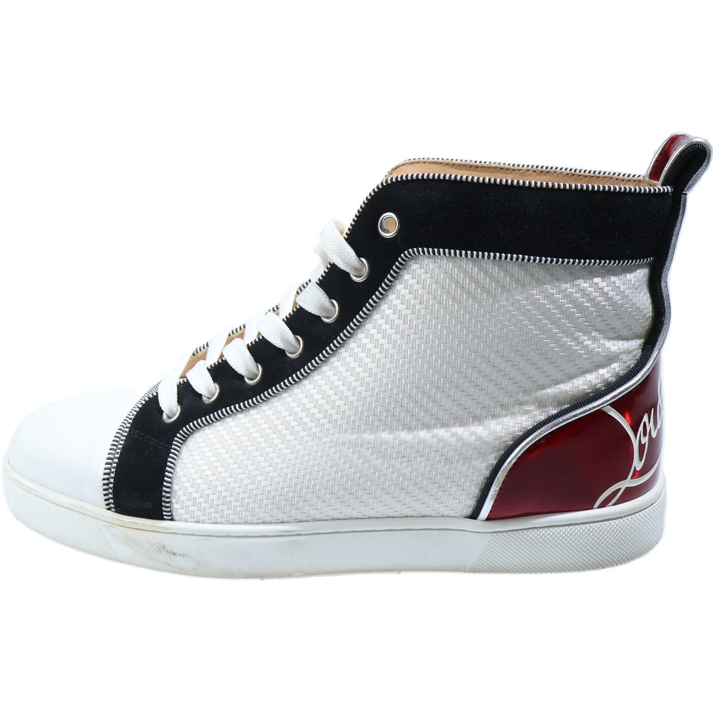 CHRISTIAN LOUBOUTIN(クリスチャンルブタン) FUN LOUIS FLAT ルイス フラット レザー ハイカット スニーカー ホワイト