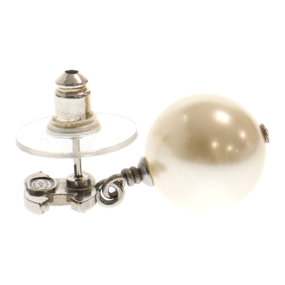 CHANEL(シャネル) ココマーク ラインストーン フェイクパールピアス A22V メタル シルバー アクセサリー