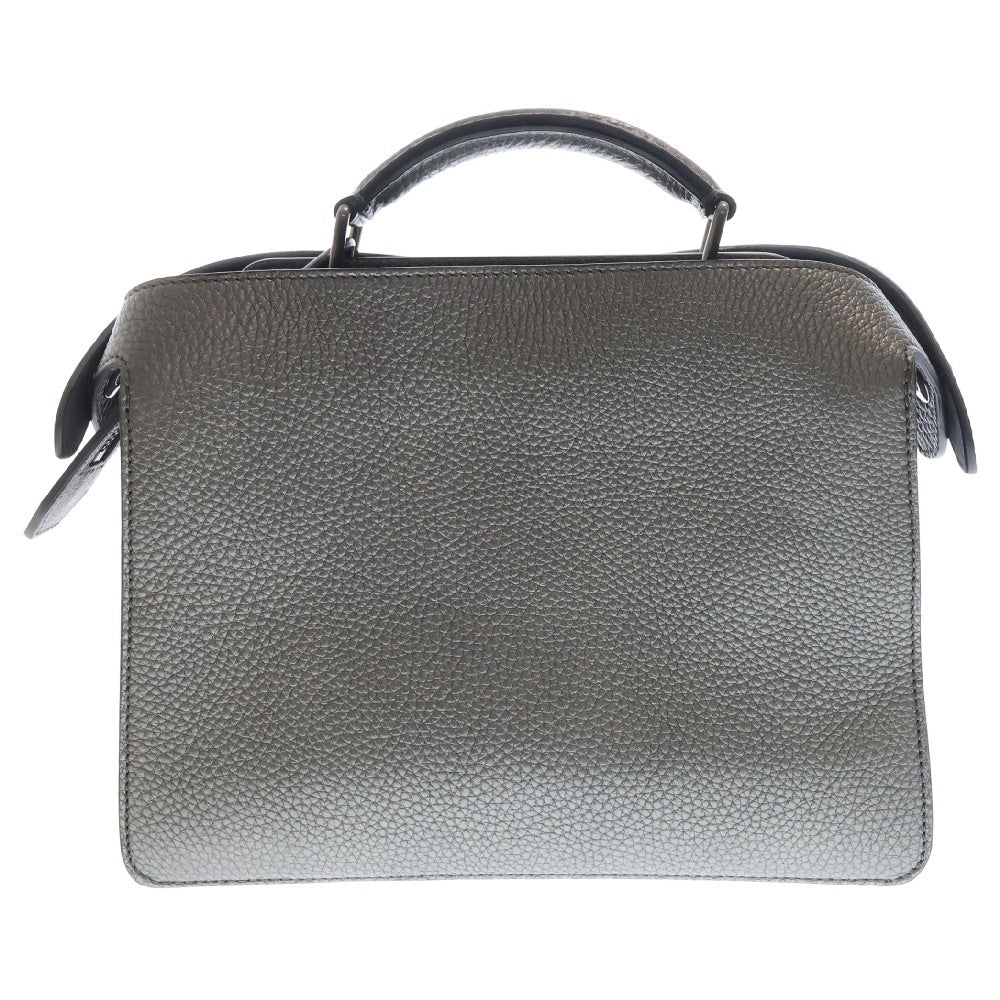 FENDI(フェンディ) ピーカブー アイシーユー スモール グレー レザー 7VA530 2WAYバッグ ショルダーバッグ ハンドバッグ 斜め掛けバッグ ガンメタ