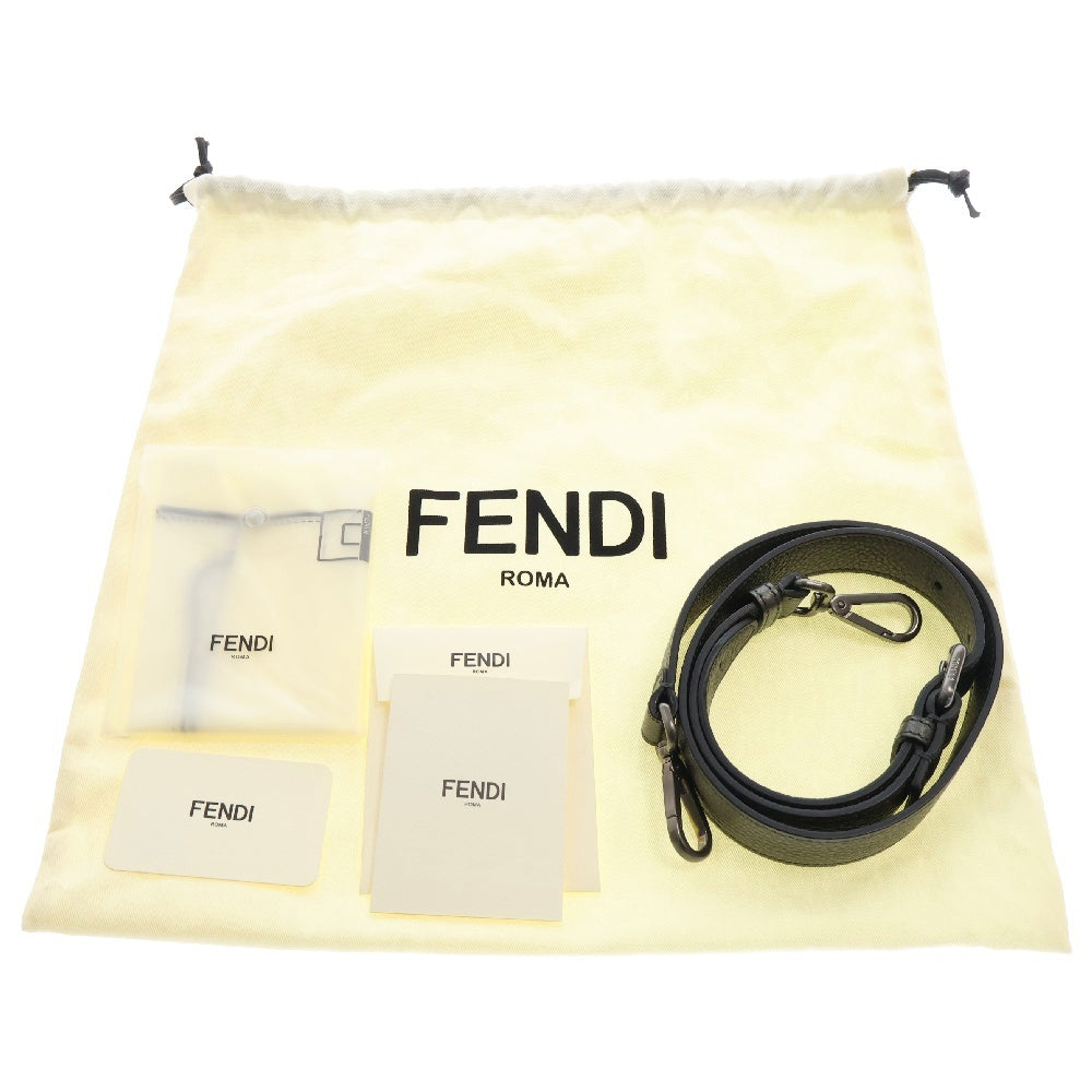 FENDI(フェンディ) ピーカブー アイシーユー スモール グレー レザー 7VA530 2WAYバッグ ショルダーバッグ ハンドバッグ 斜め掛けバッグ ガンメタ