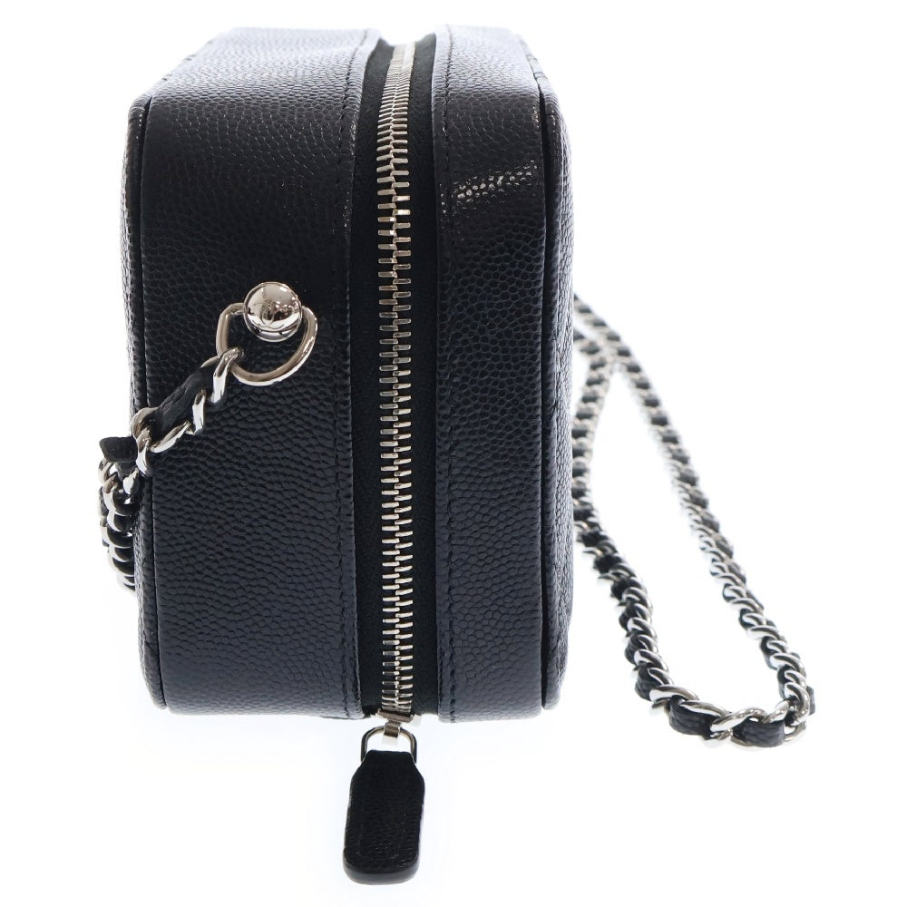 CHANEL(シャネル) マトラッセ ミニ カメラバッグ ブラック キャビアスキン シルバー金具 AP2426 ショルダーバック
