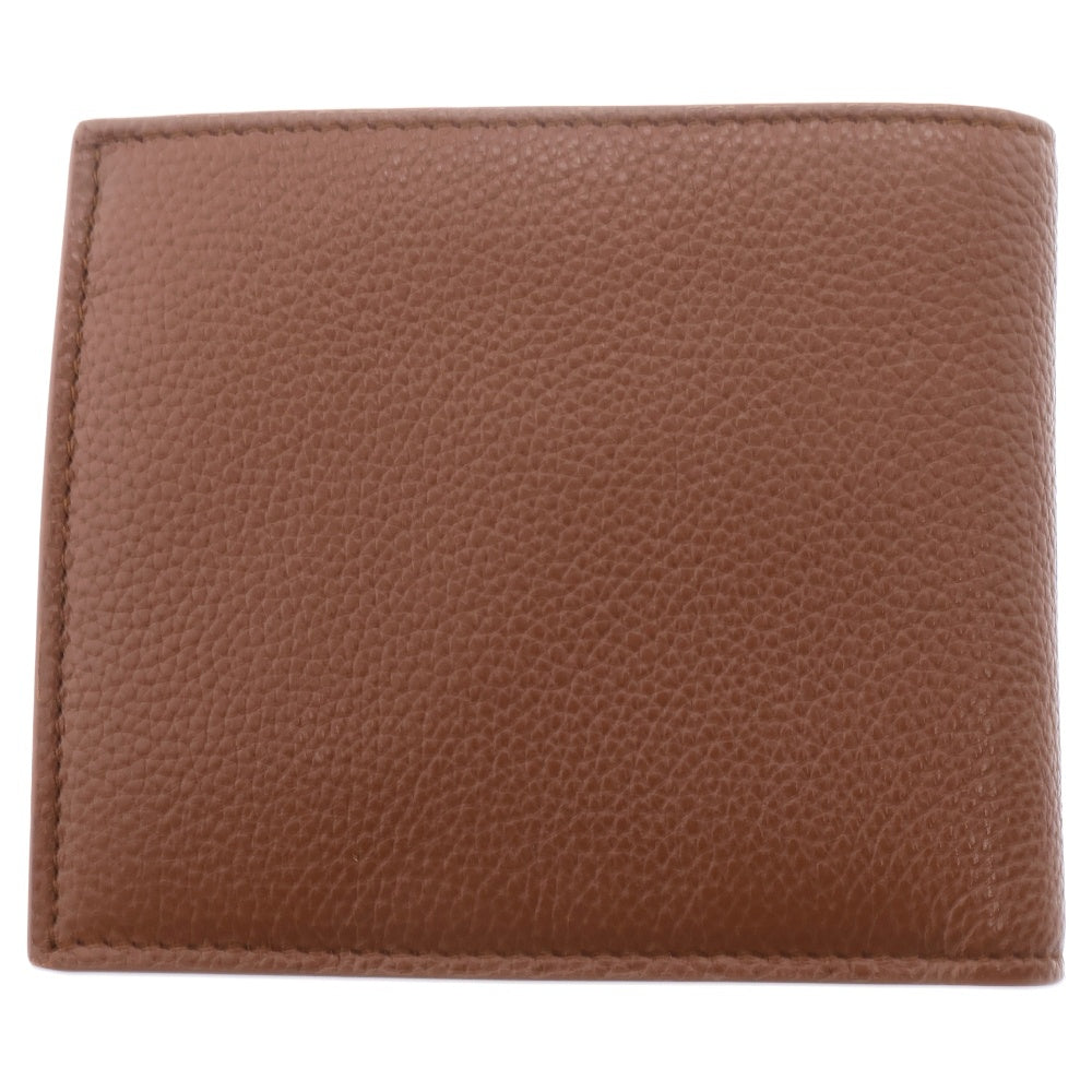 SAINT LAURENT PARIS(サンローランパリ) カサンドラ シャドウ イースト ウエストウォレット ブラウン レザー 687104 コンパクトウォレット 二つ折り財布