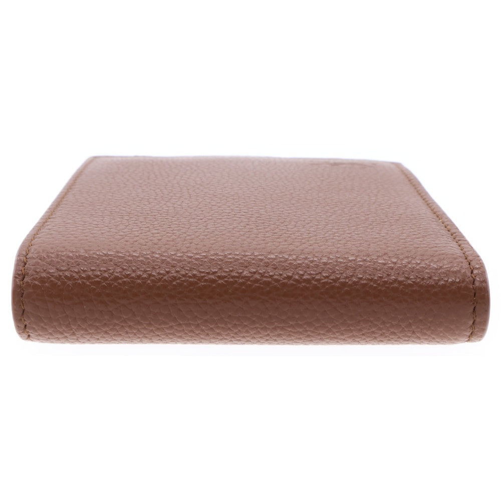 SAINT LAURENT PARIS(サンローランパリ) カサンドラ シャドウ イースト ウエストウォレット ブラウン レザー 687104 コンパクトウォレット 二つ折り財布
