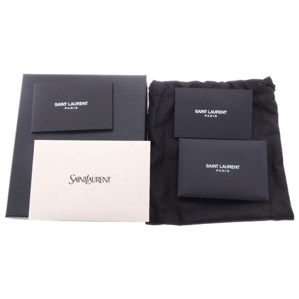 SAINT LAURENT PARIS(サンローランパリ) カサンドラ シャドウ イースト ウエストウォレット ブラウン レザー 687104 コンパクトウォレット 二つ折り財布