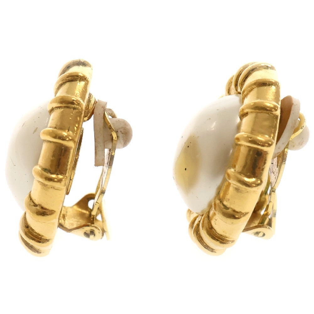 CHANEL(シャネル) フェイクパール イヤリング GP ゴールド×ホワイト アクセサリー ヴィンテージ