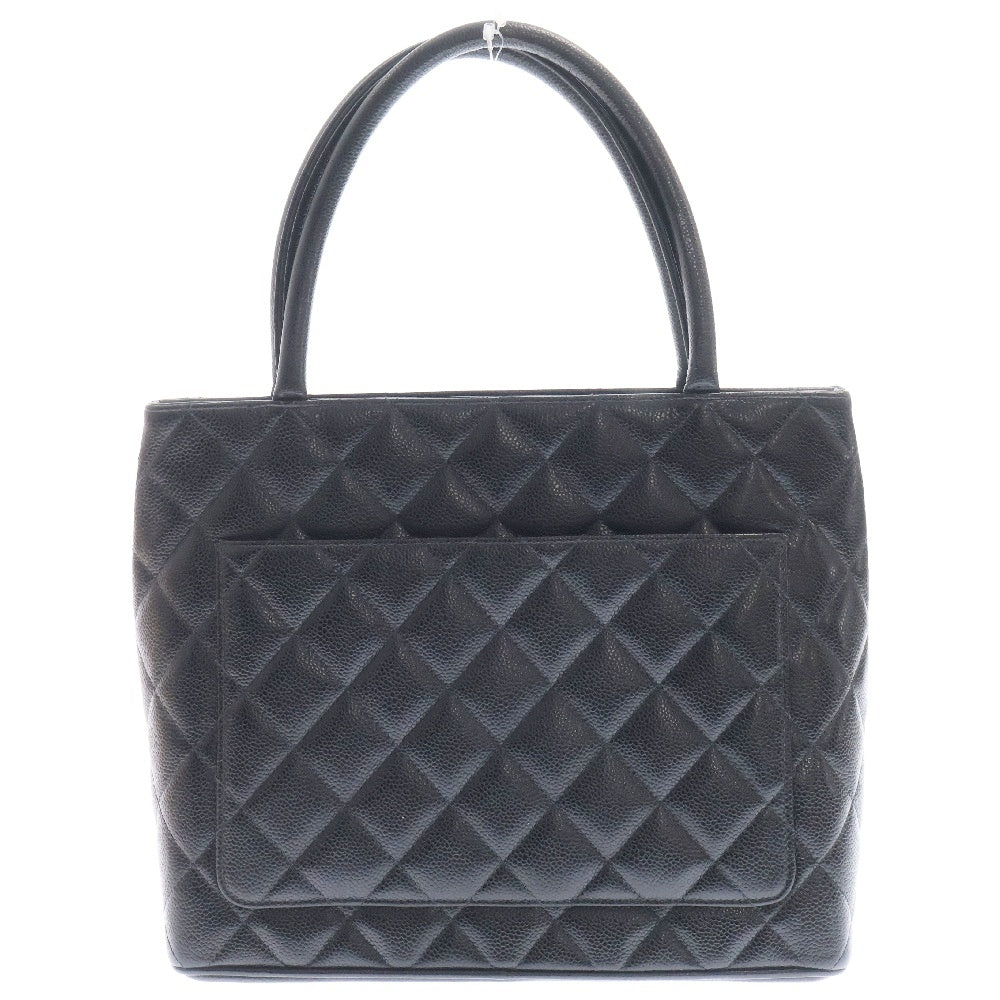 CHANEL(シャネル) トートバッグ 復刻トート ブラック シルバー金具 キャビアスキン レザー シリアルシール