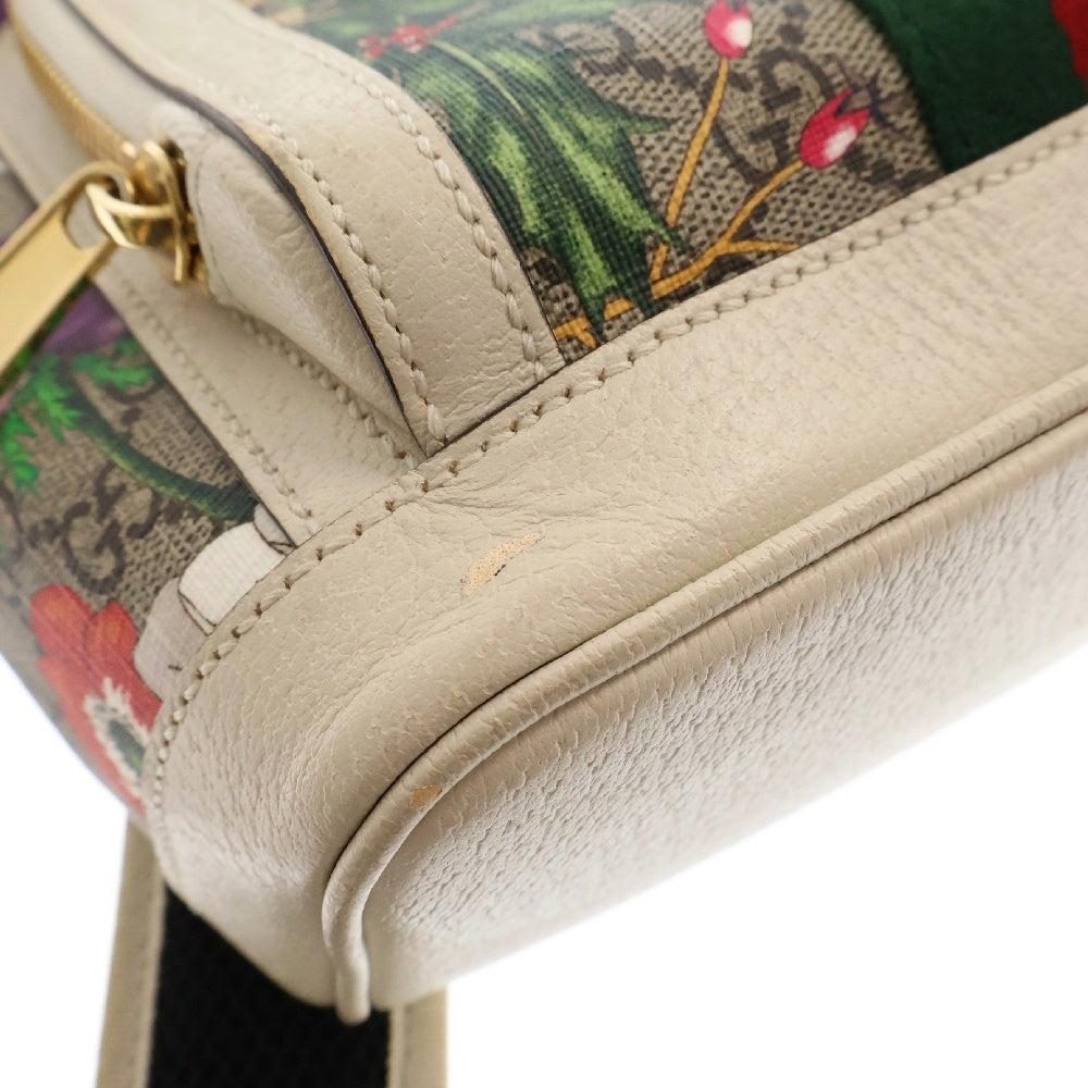 GUCCI(グッチ) GGフローラ シェリーライン レザー バックパック リュック ブラウン レディース 547965