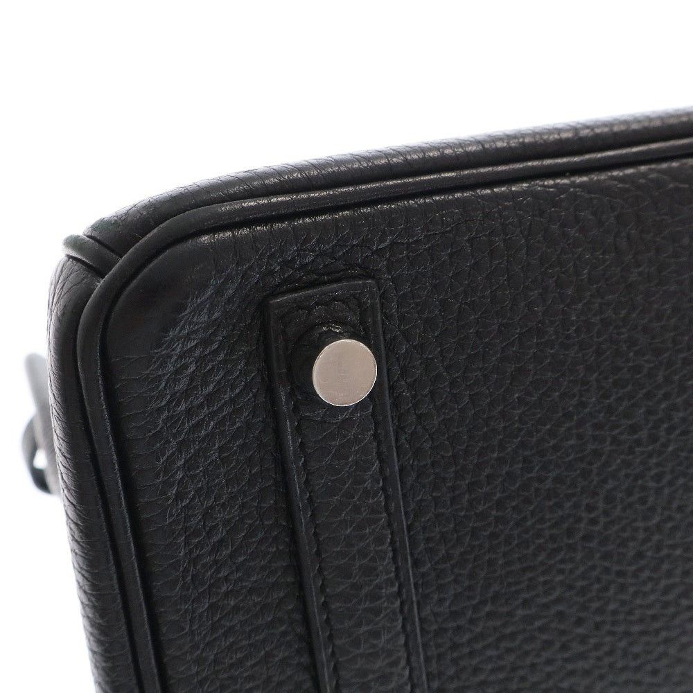 HERMES(エルメス) バーキン25 黒 ブラック トリヨン シルバー金具 □Q刻印 ハンドバッグ