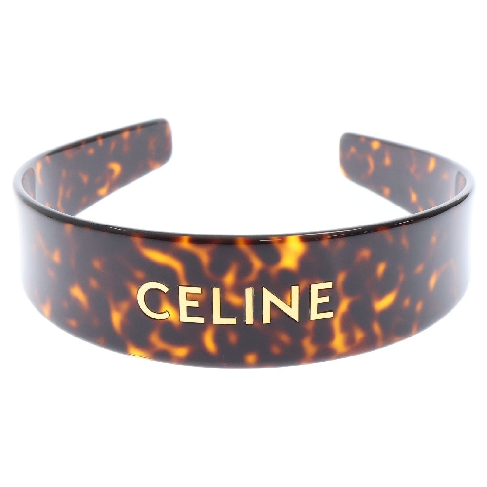 CELINE(セリーヌ) ロゴ ヘア カチューシャ ヘアバンド ブラウン