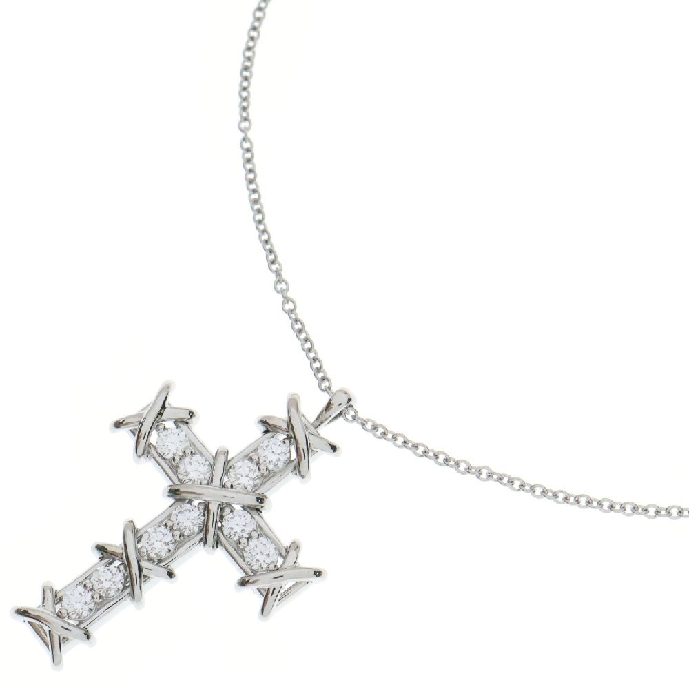 TIFFANY&Co(ティファニー) ジャン・シュランバージェ 10ストーン クロスペンダント ダイヤモンド ネックレス Pt950 プラチナ ジュエリー