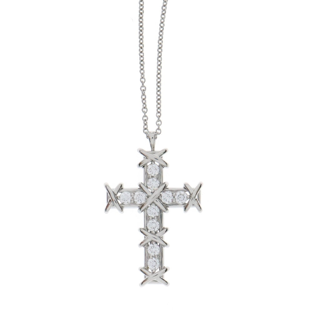 TIFFANY&Co(ティファニー) ジャン・シュランバージェ 10ストーン クロスペンダント ダイヤモンド ネックレス Pt950 プラチナ ジュエリー