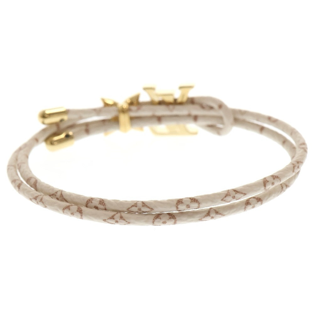 LOUIS VUITTON(ルイヴィトン) ブレスレット LV ブルーム ロゴ ホワイト×ゴールド GP M8529Z アクセサリー
