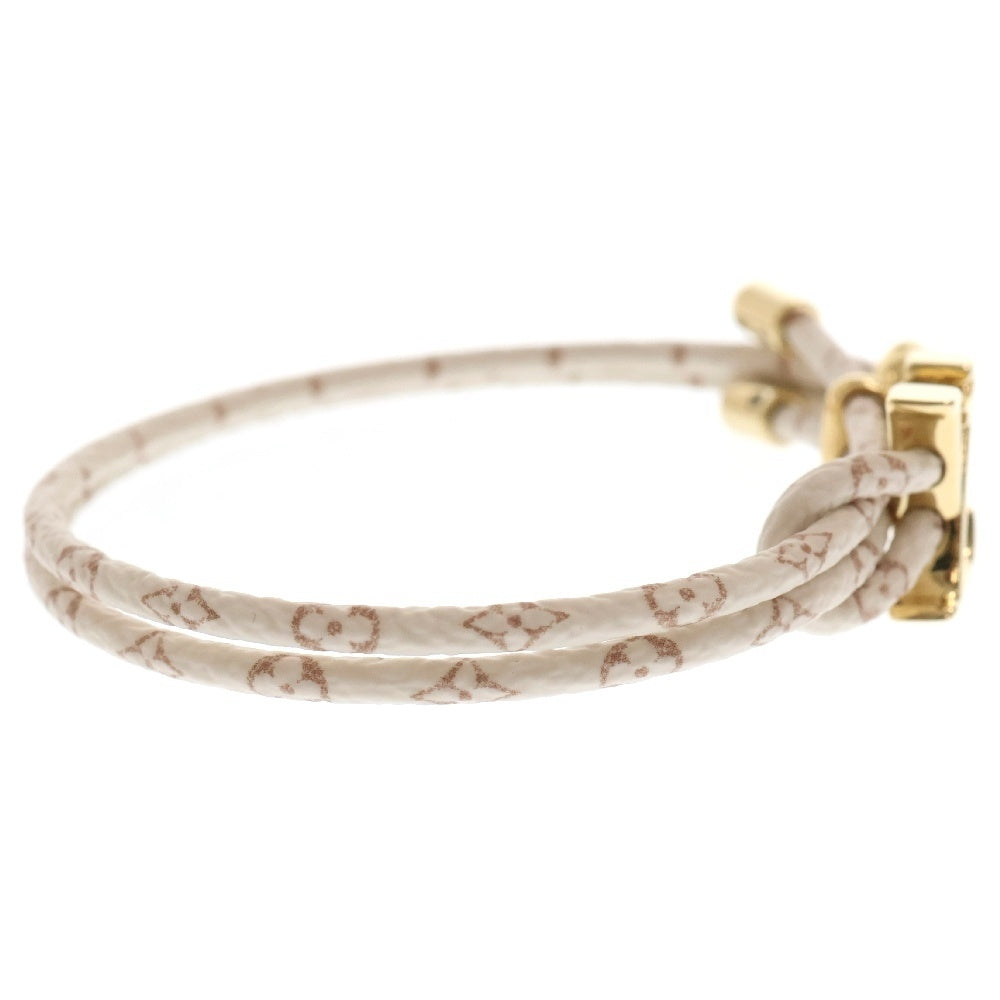 LOUIS VUITTON(ルイヴィトン) ブレスレット LV ブルーム ロゴ ホワイト×ゴールド GP M8529Z アクセサリー