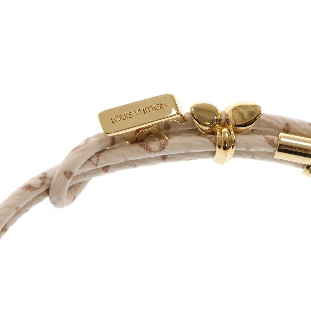 LOUIS VUITTON(ルイヴィトン) ブレスレット LV ブルーム ロゴ ホワイト×ゴールド GP M8529Z アクセサリー