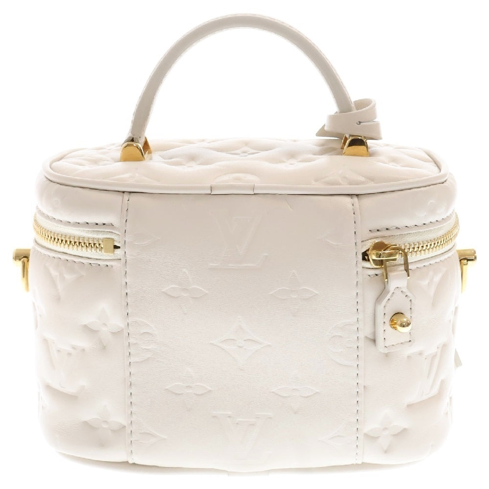 LOUIS VUITTON(ルイヴィトン) ヴァニティ PM クッサン LV パドロック レザーチェーンショルダーバッグ ホワイト M25219