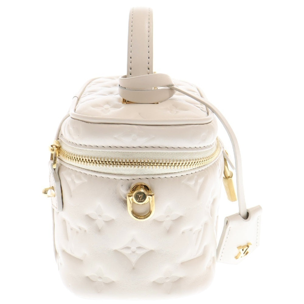 LOUIS VUITTON(ルイヴィトン) ヴァニティ PM クッサン LV パドロック レザーチェーンショルダーバッグ ホワイト M25219