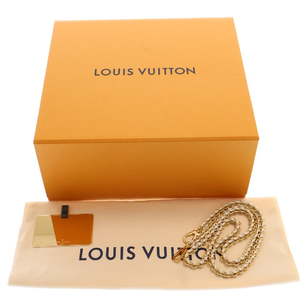 LOUIS VUITTON(ルイヴィトン) ヴァニティ PM クッサン LV パドロック レザーチェーンショルダーバッグ ホワイト M25219
