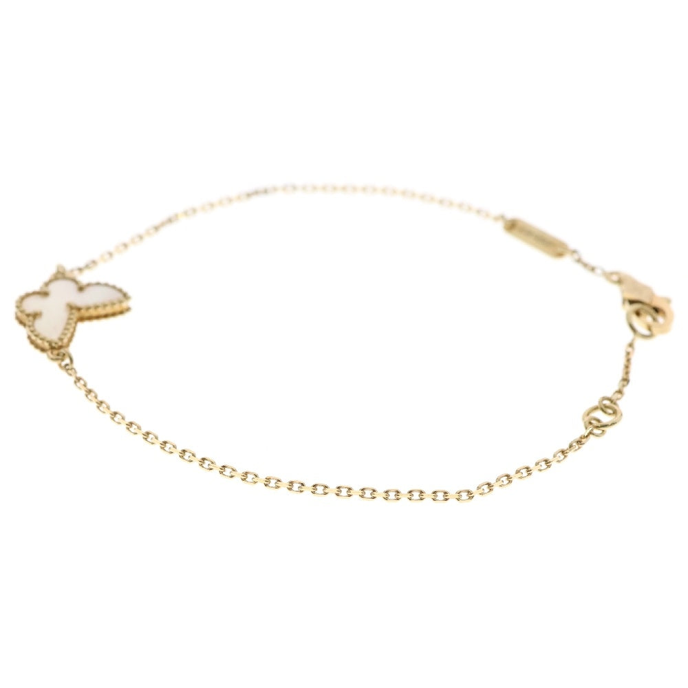 Van Cleef & Arpels(ヴァンクリーフアンドアーペル) スウィートアルハンブラ パピヨン ブレスレット マザーオブパール Au750 K18 YG ゴールド×ホワイト VCARF69000