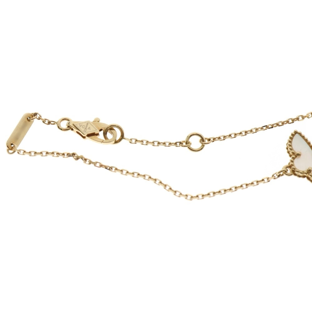Van Cleef & Arpels(ヴァンクリーフアンドアーペル) スウィートアルハンブラ パピヨン ブレスレット マザーオブパール Au750 K18 YG ゴールド×ホワイト VCARF69000