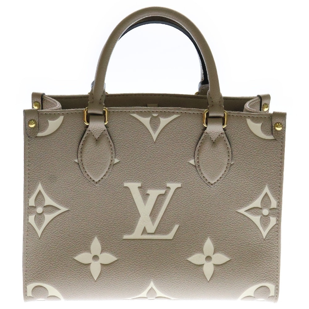 LOUIS VUITTON(ルイヴィトン) モノグラムアンプラント オンザゴーPM バイカラー トゥルトレール クレーム レザー 2WAY ハンドバッグ ショルダーバッグ M45779