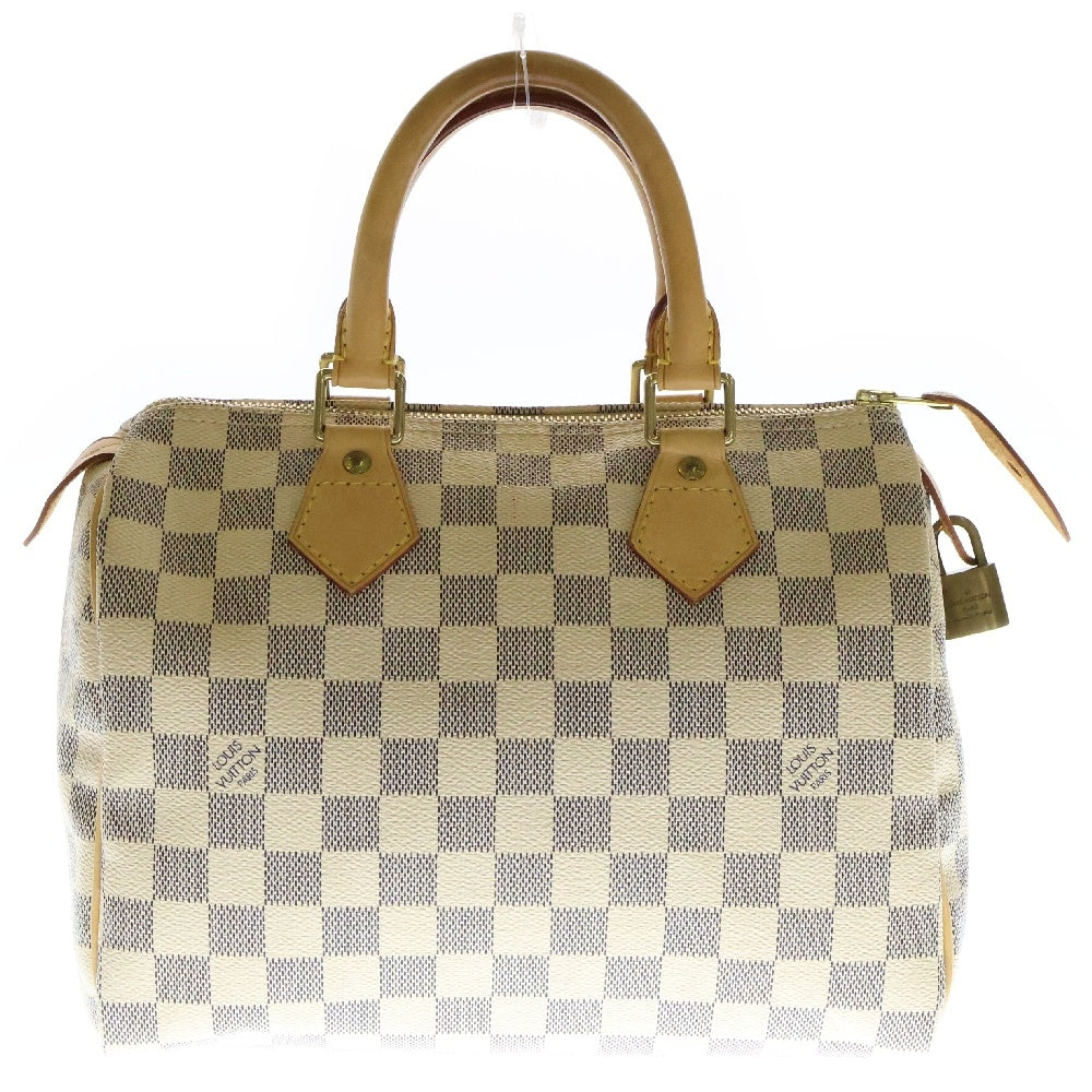 LOUIS VUITTON(ルイヴィトン) ダミエ・アズール スピーディ25 ハンドバッグ ミニボストンバッグ 白 PVCレザー N41534