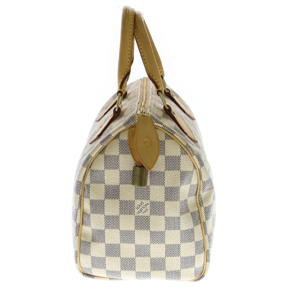 LOUIS VUITTON(ルイヴィトン) ダミエ・アズール スピーディ25 ハンドバッグ ミニボストンバッグ 白 PVCレザー N41534