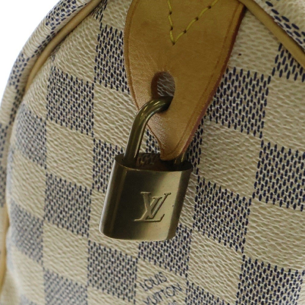 LOUIS VUITTON(ルイヴィトン) ダミエ・アズール スピーディ25 ハンドバッグ ミニボストンバッグ 白 PVCレザー N41534