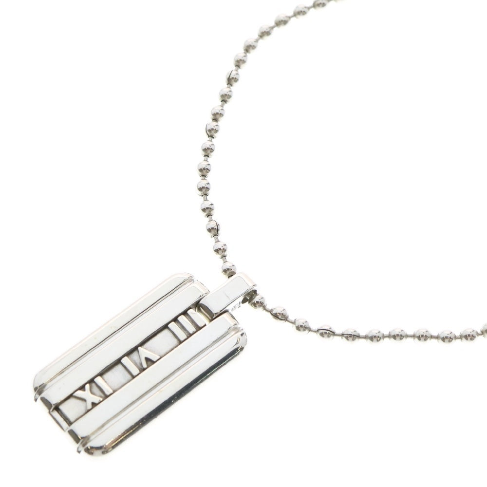 TIFFANY&Co(ティファニー) アトラスプレート ボールチェーンネックレス SV925 シルバー アクセサリー