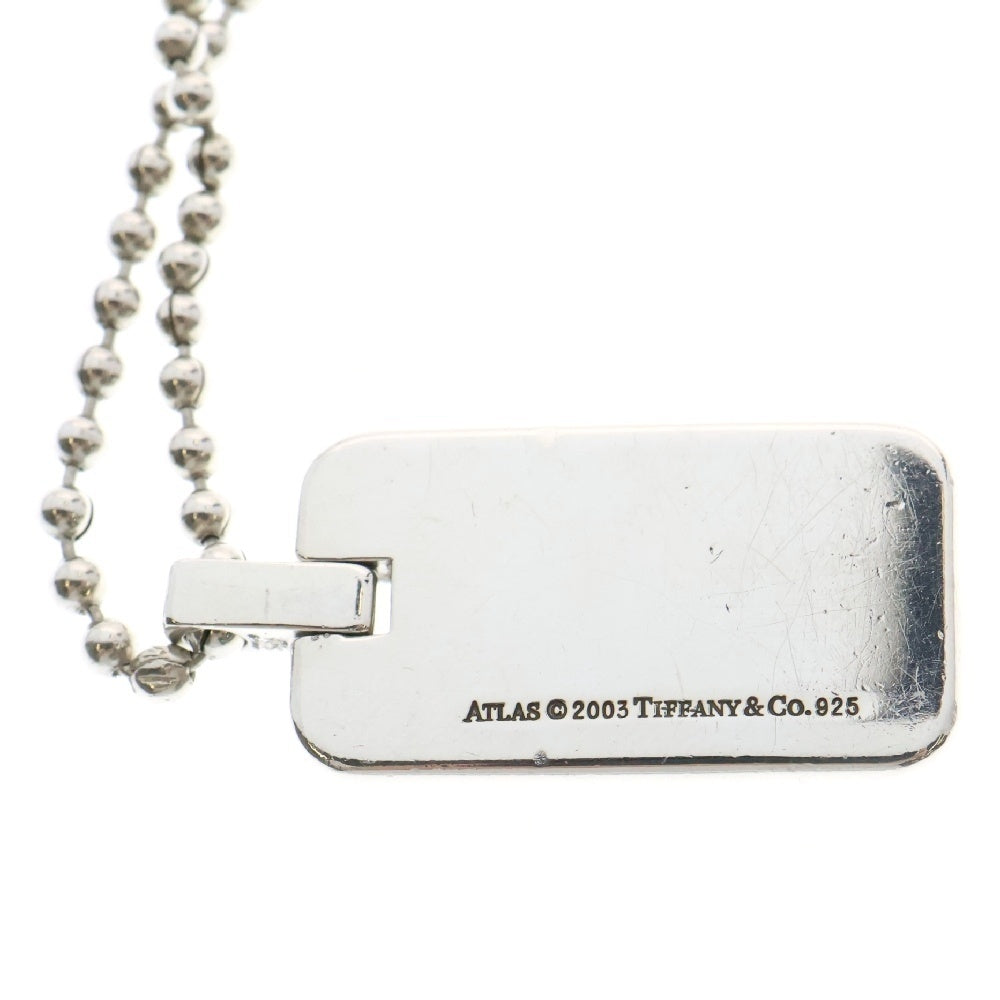 TIFFANY&Co(ティファニー) アトラスプレート ボールチェーンネックレス SV925 シルバー アクセサリー