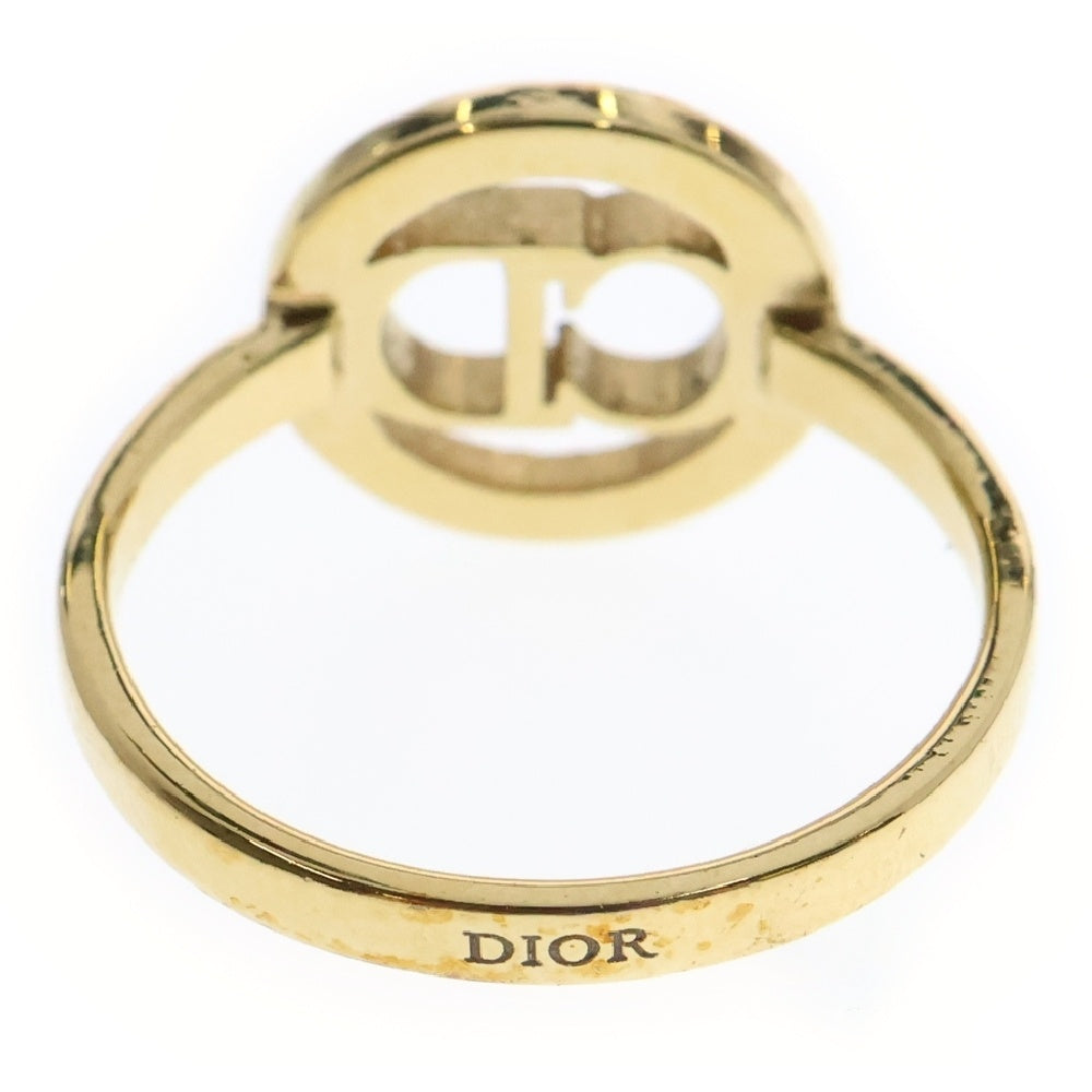 DIOR(ディオール) CDロゴ ラインストーン リング ゴールド GP 指輪 アクセサリー