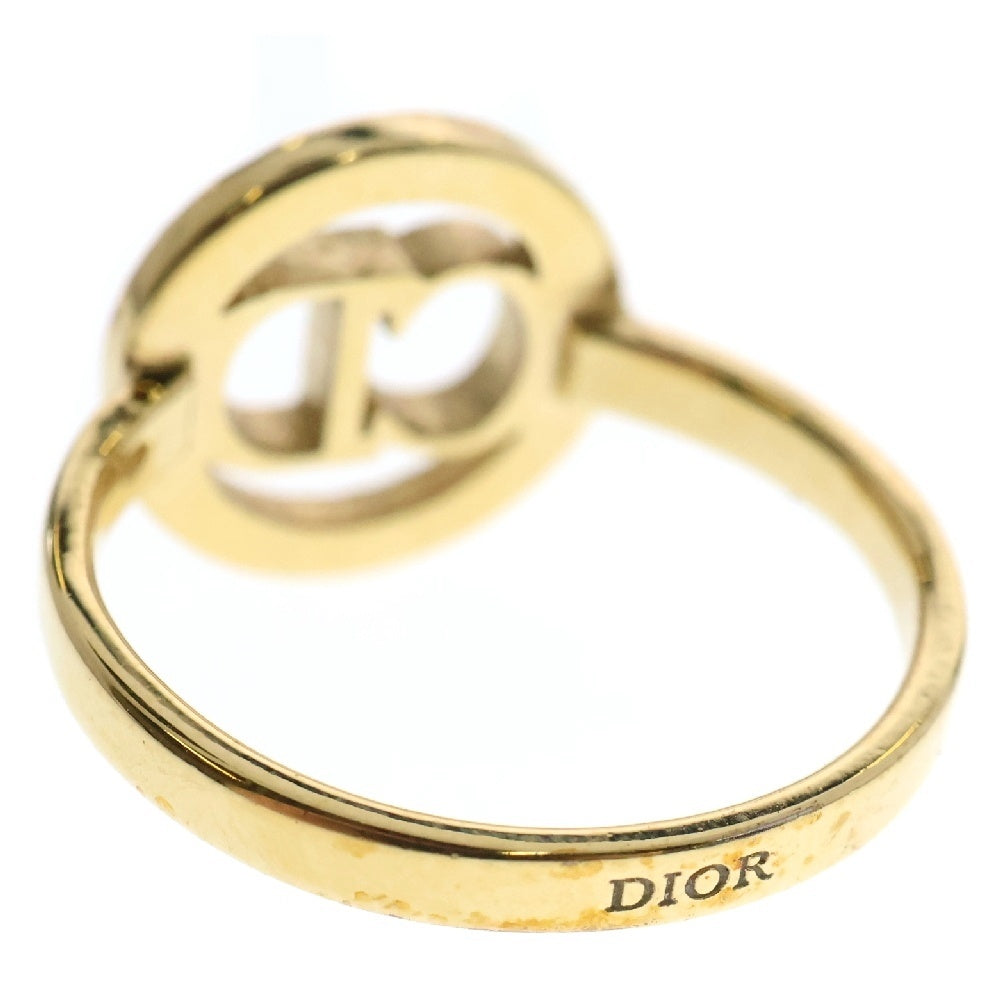 DIOR(ディオール) CDロゴ ラインストーン リング ゴールド GP 指輪 アクセサリー