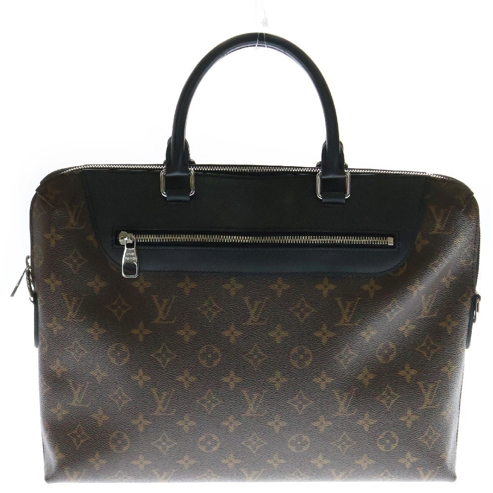 LOUIS VUITTON(ルイヴィトン) モノグラム マカサー ポルトドキュマンジュールNM レザー ハンドバッグ ブラウン M54019