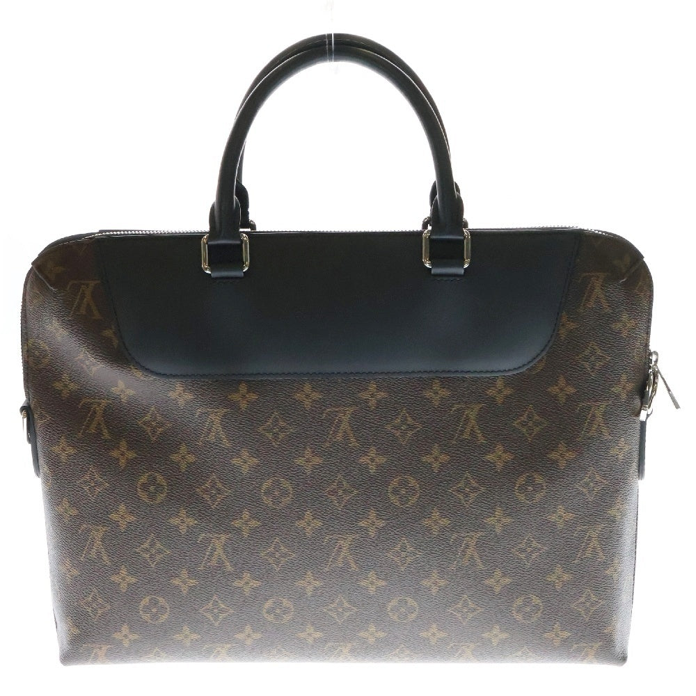LOUIS VUITTON(ルイヴィトン) モノグラム マカサー ポルトドキュマンジュールNM レザー ハンドバッグ ブラウン M54019