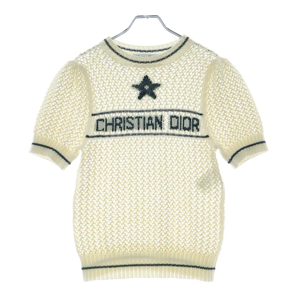 Christian Dior(クリスチャンディオール) ショートスリーブセーター コットン 半袖 アイボリー XS 154S09AM305