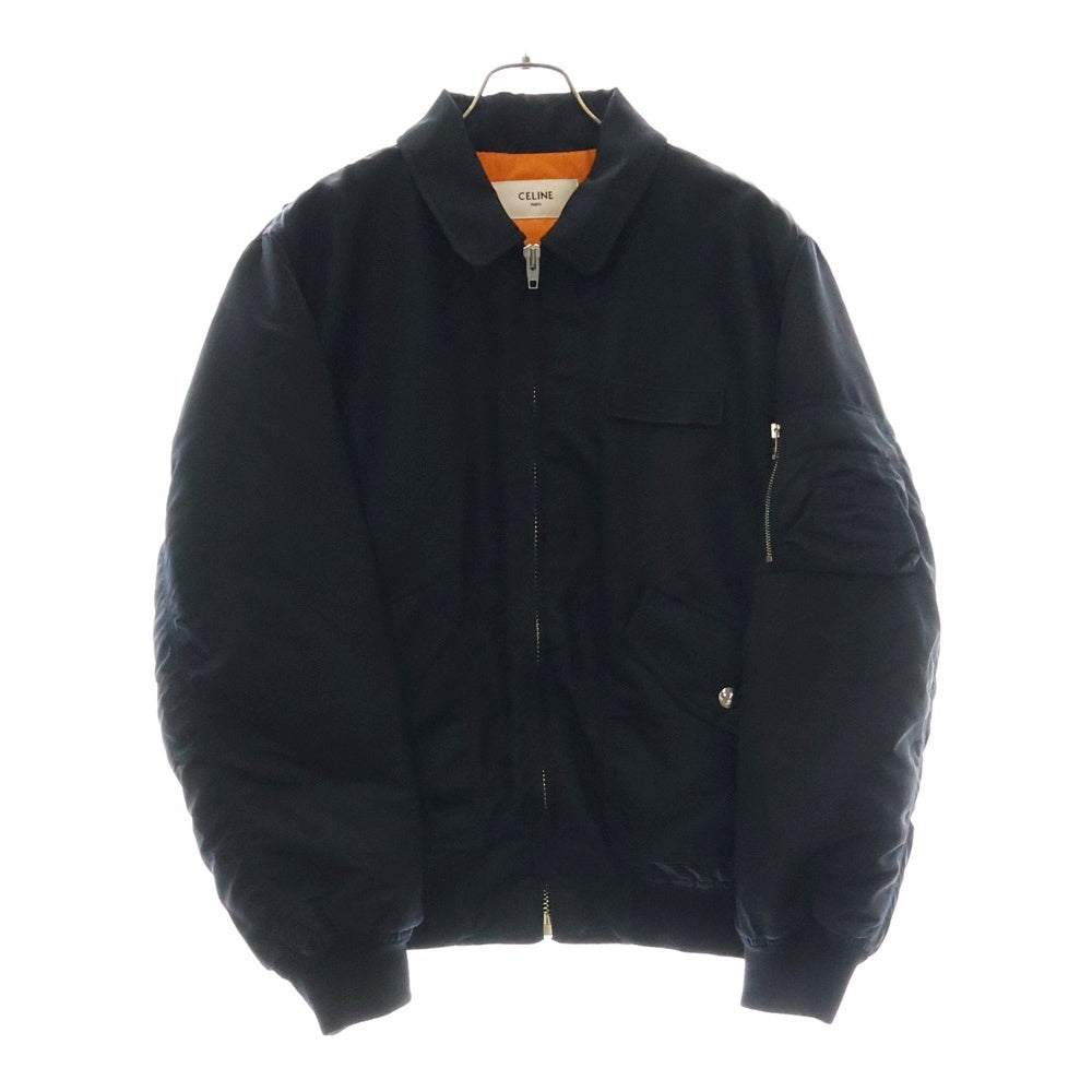 CELINE(セリーヌ) 24AW ロゴワッペン ナイロンボンバージャケット ブラック 2W83A889O