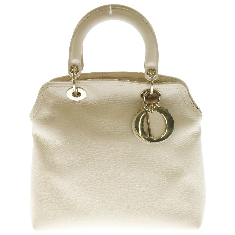 DIOR(ディオール) グランヴィル 2WAY ハンドバッグ トートバッグ アイボリー レザー