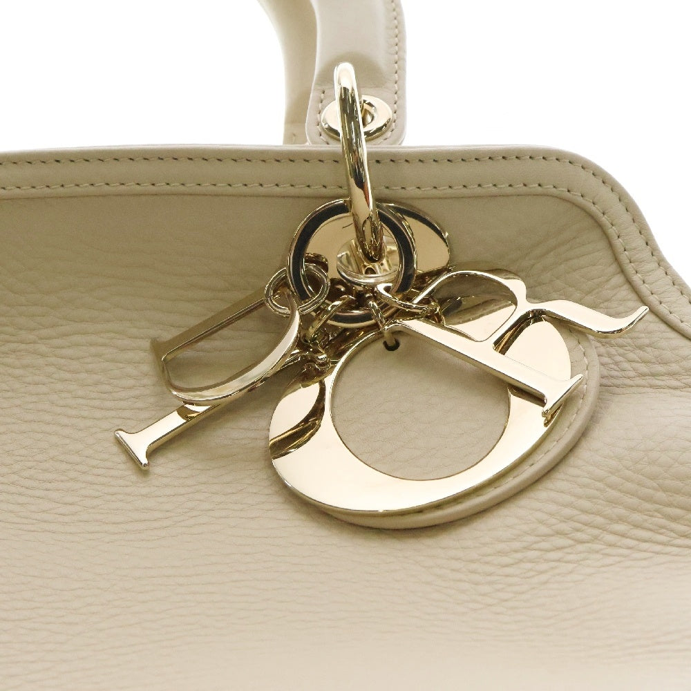 DIOR(ディオール) グランヴィル 2WAY ハンドバッグ トートバッグ アイボリー レザー