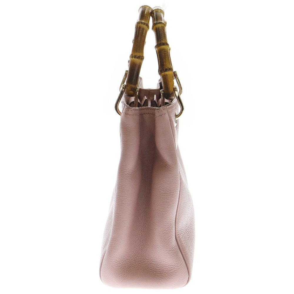 GUCCI(グッチ) バンブー 2WAY ショルダーバッグ ハンドバッグ ピンク レザー 336032