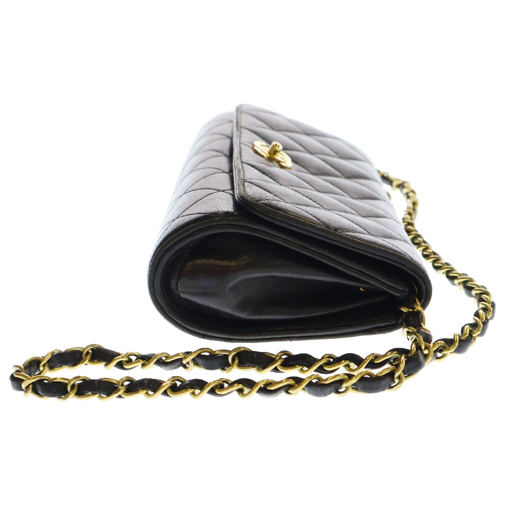 CHANEL(シャネル) マトラッセ チェーンショルダーバッグ ブラック ラムスキン ゴールド金具