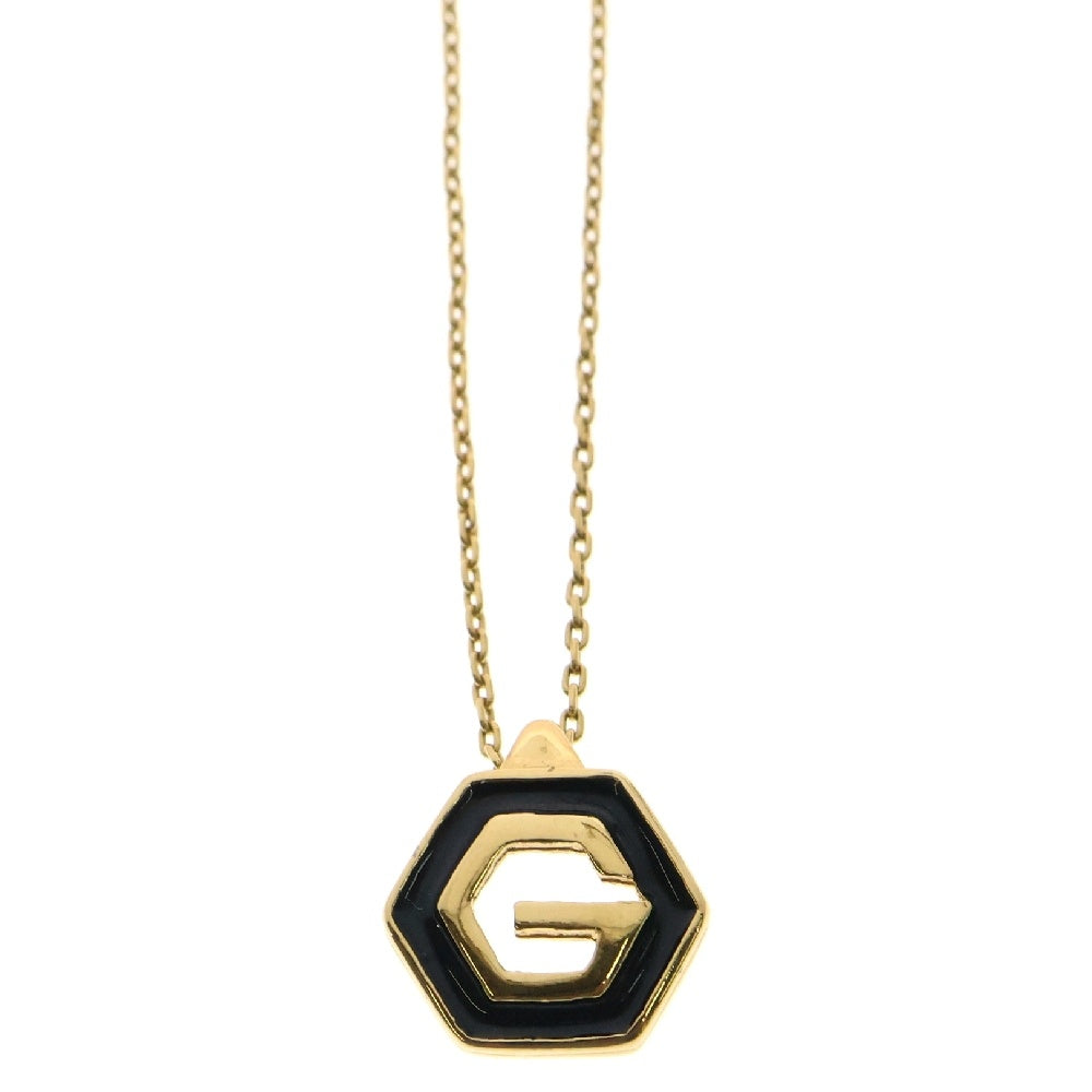 GIVENCHY(ジバンシィ) ヘキサゴン 6角形 ネックレス ゴールド×黒 GP