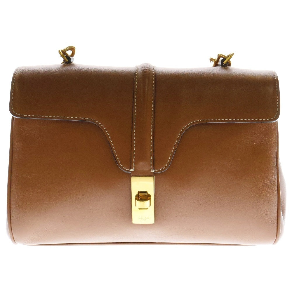CELINE(セリーヌ) ティーンソフト セーズ16 ショルダーバッグ ブラウン カーフレザー ゴールド金具
