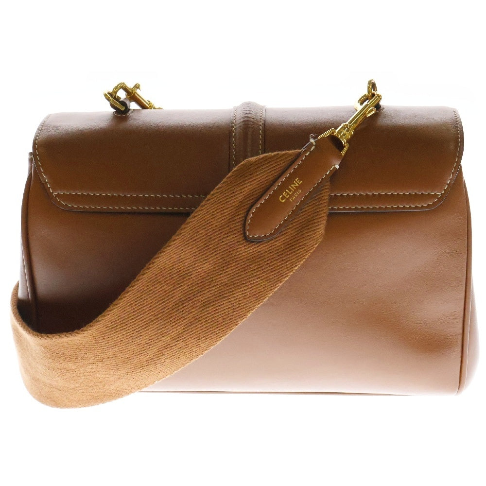 CELINE(セリーヌ) ティーンソフト セーズ16 ショルダーバッグ ブラウン カーフレザー ゴールド金具