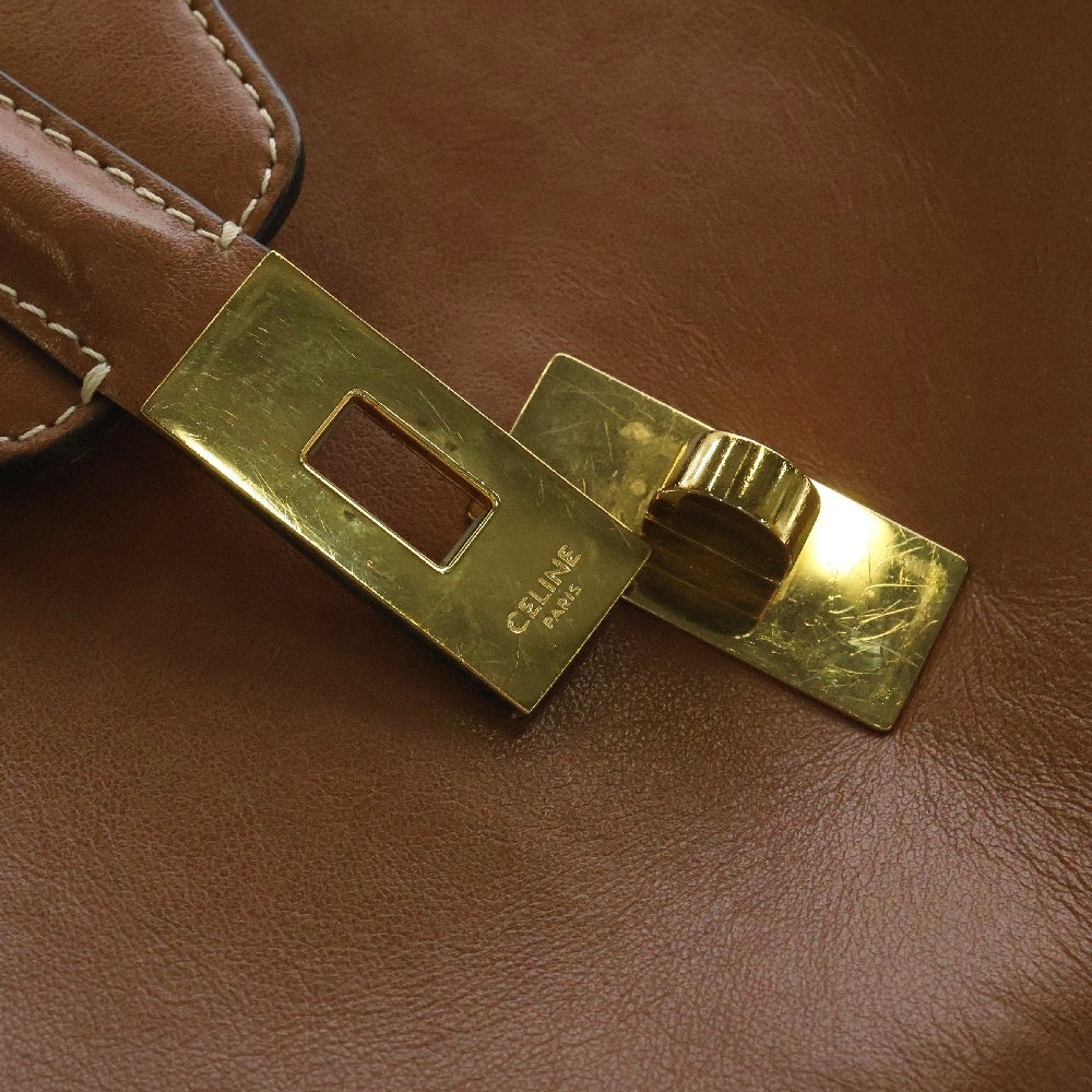 CELINE(セリーヌ) ティーンソフト セーズ16 ショルダーバッグ ブラウン カーフレザー ゴールド金具