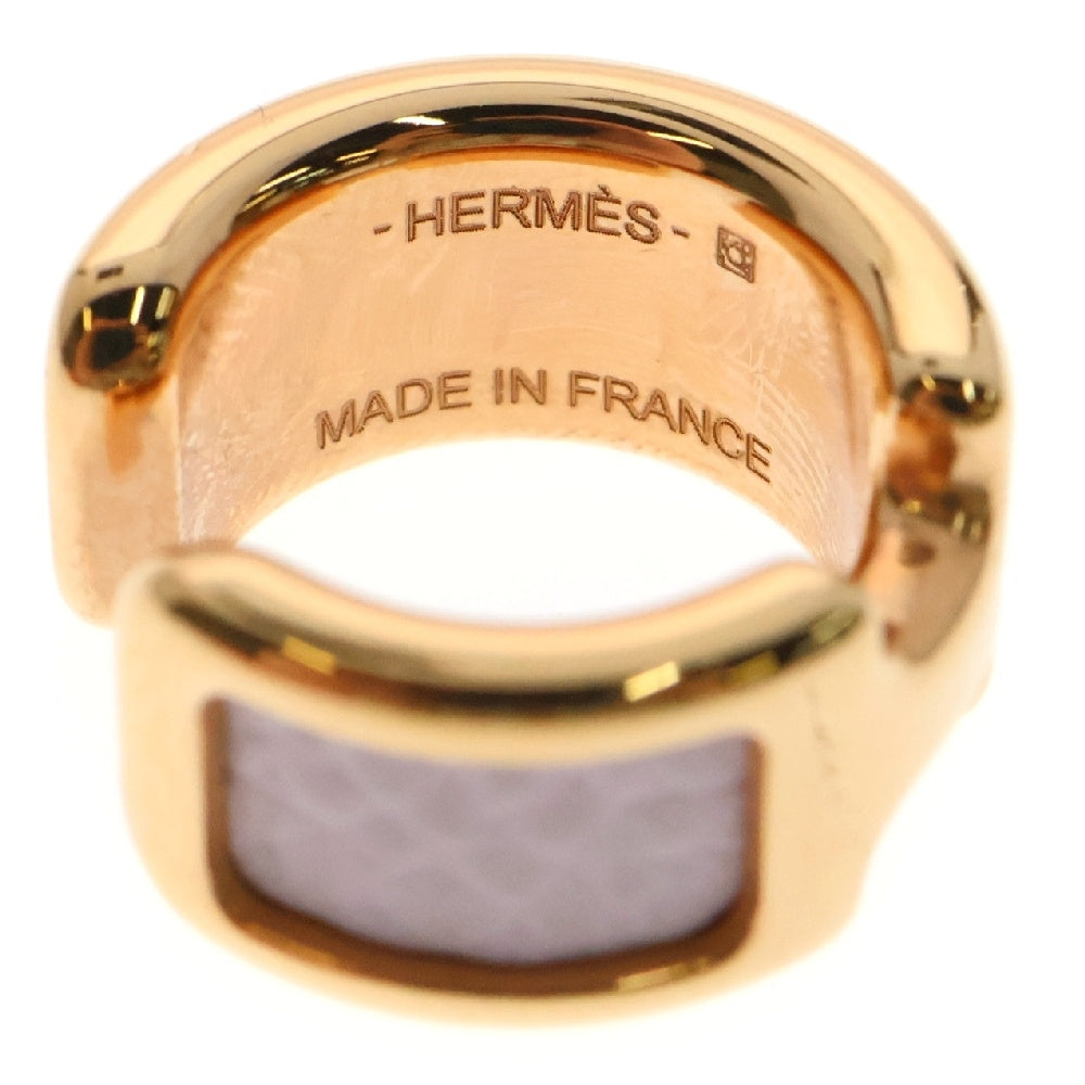 HERMES(エルメス) オランプPM イヤーカフ パープル ゴールド ヴォーエプソン GP イヤリング