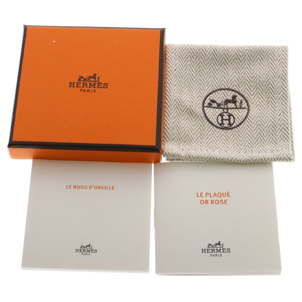 HERMES(エルメス) オランプPM イヤーカフ パープル ゴールド ヴォーエプソン GP イヤリング
