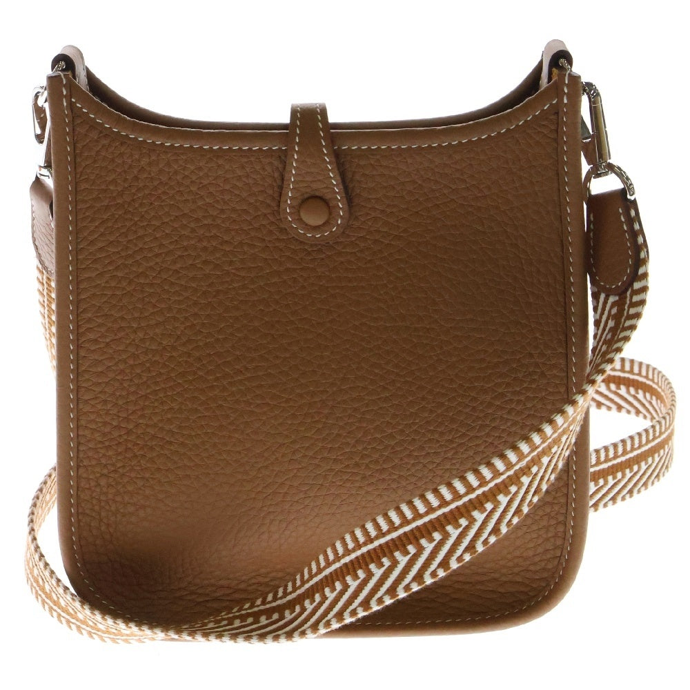 HERMES(エルメス) エブリンTPM ショルダーバッグ ゴールド ブラウン トリヨン シルバー金具 K刻印