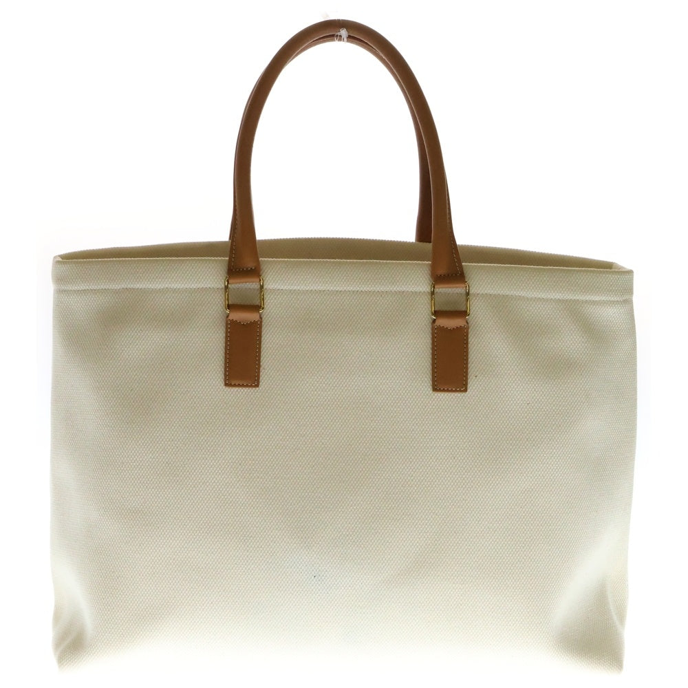 CELINE(セリーヌ) ホリゾンタルカバ ロゴ キャンバストートバッグ ホワイト