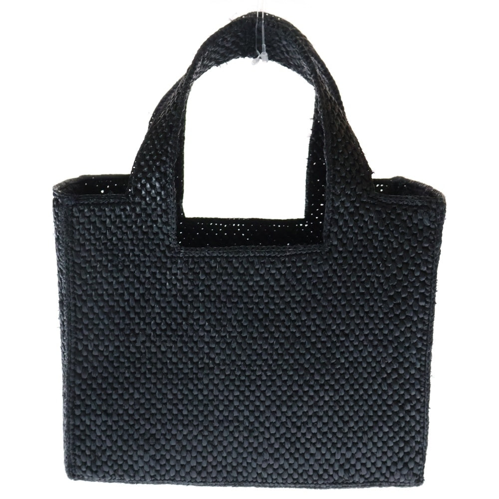 LOEWE(ロエベ) フォント トート ロゴ カゴバッグ ショルダーバッグ ハンドバッグ ブラック ラフィア LO89002