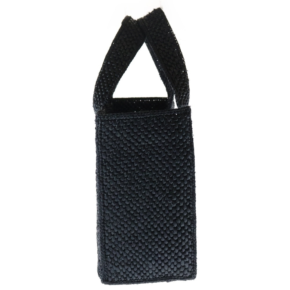 LOEWE(ロエベ) フォント トート ロゴ カゴバッグ ショルダーバッグ ハンドバッグ ブラック ラフィア LO89002